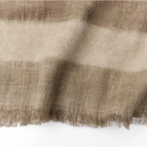 NWT ZARA STRIPED SCARF SAND - Picture 5 of 6
